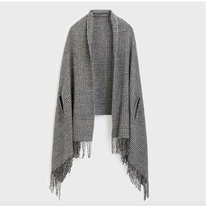 NWT! Deep Discount JCrew Wool Cape Scarf in Houndstooth